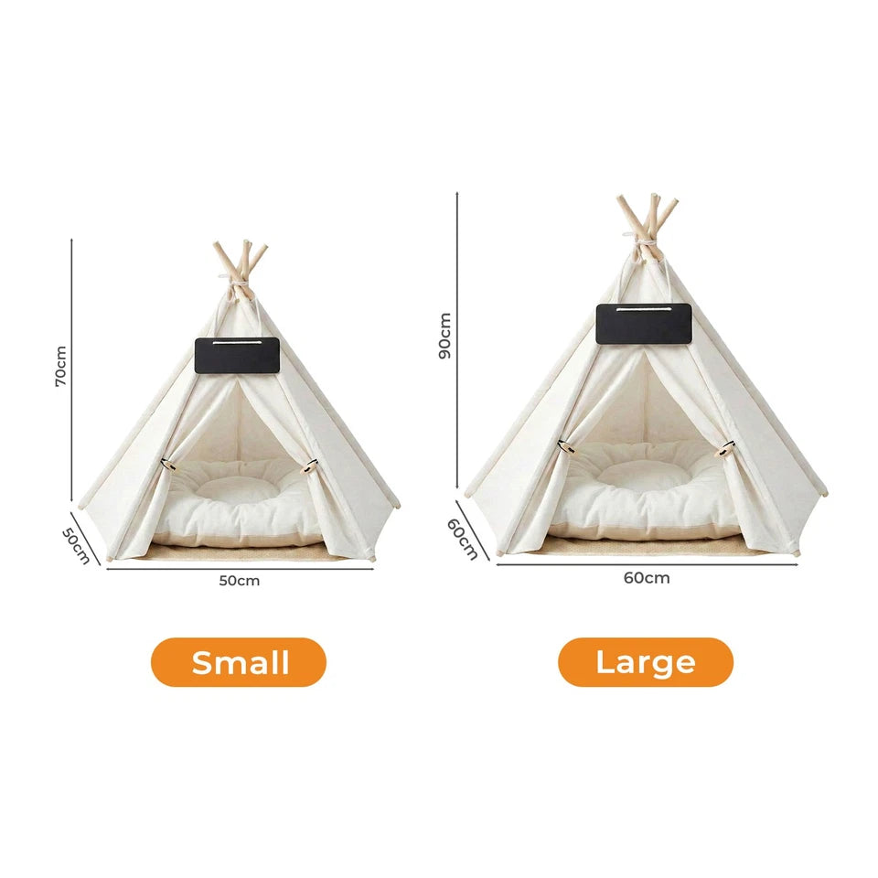 Pawz Pet Tent Bed – Cozy Indoor House for Cats, Puppies & Small Dogs | Washable Cushion GPG Av8Store