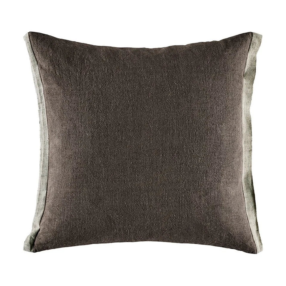 charcoal cushion cover against white background