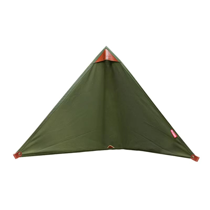 Green triangular TC cotton camping stove windshield
